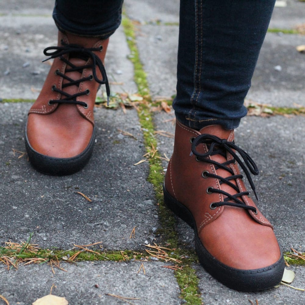 Skråmträsk lädersneakers Hed